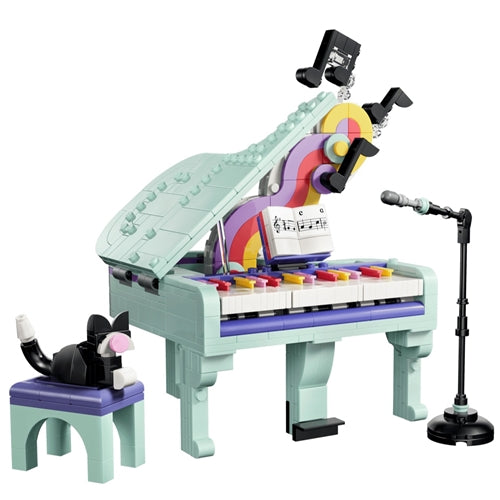 31392 Music Decor Piano with Cat