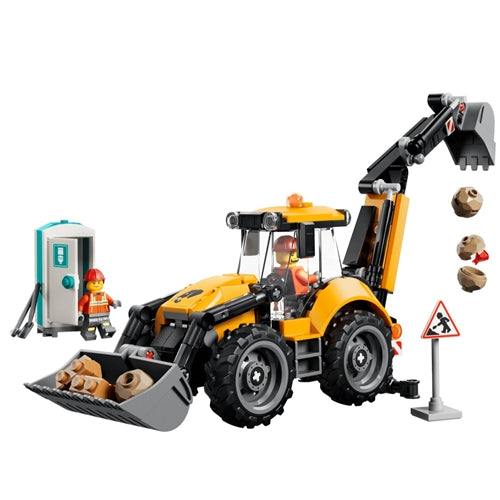 60480 Yellow Backhoe Loader